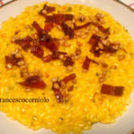 Risotto jaune aux jambon cru de Bosses et aux pignons de pin