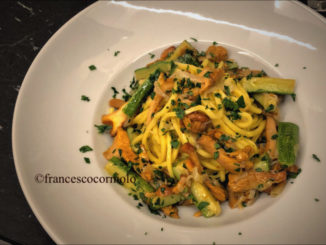 Tagliolini aux girolles et courgettes